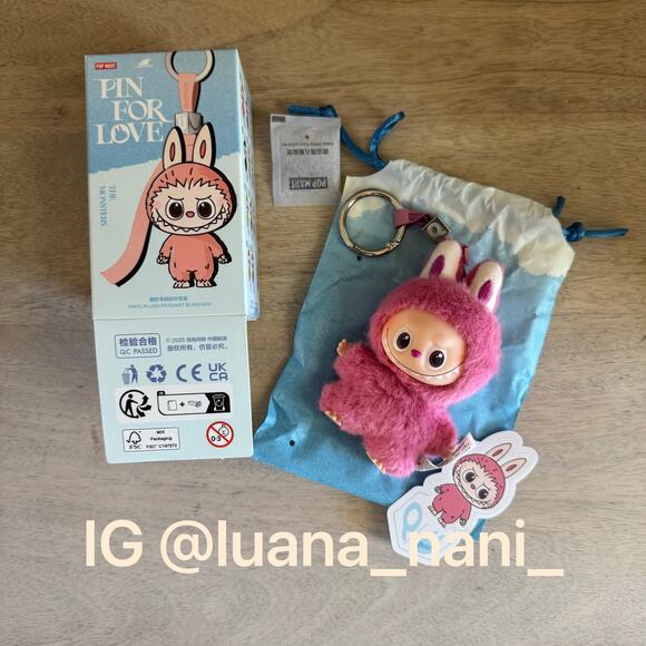 Pop Mart Pin for Love Letter Q Plush Pendant – Open Box - Picture 2 of 12